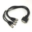 Used Cognex 300-0232-015 MVS Quad Camera Breakout Cable DB26 to 4x 12-Pin Hirose 15"