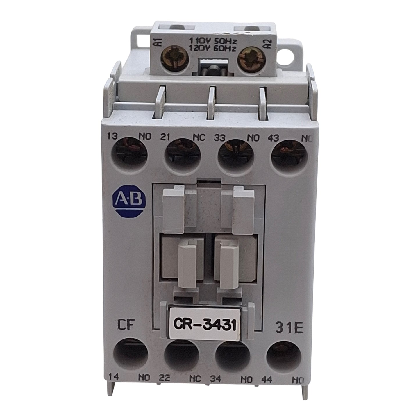 Used Allen Bradley 700-CF310D Contactor, 4-Pole, 3NO+1NC, 25A, 110/120VAC Coil