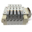 Used SMC SV2100-5FU (x5) Solenoid Valves, 2-Position 5-Port, 24VDC w/Manifold