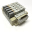 Used SMC SV2100-5FU (x5) Solenoid Valves, 2-Position 5-Port, 24VDC w/Manifold