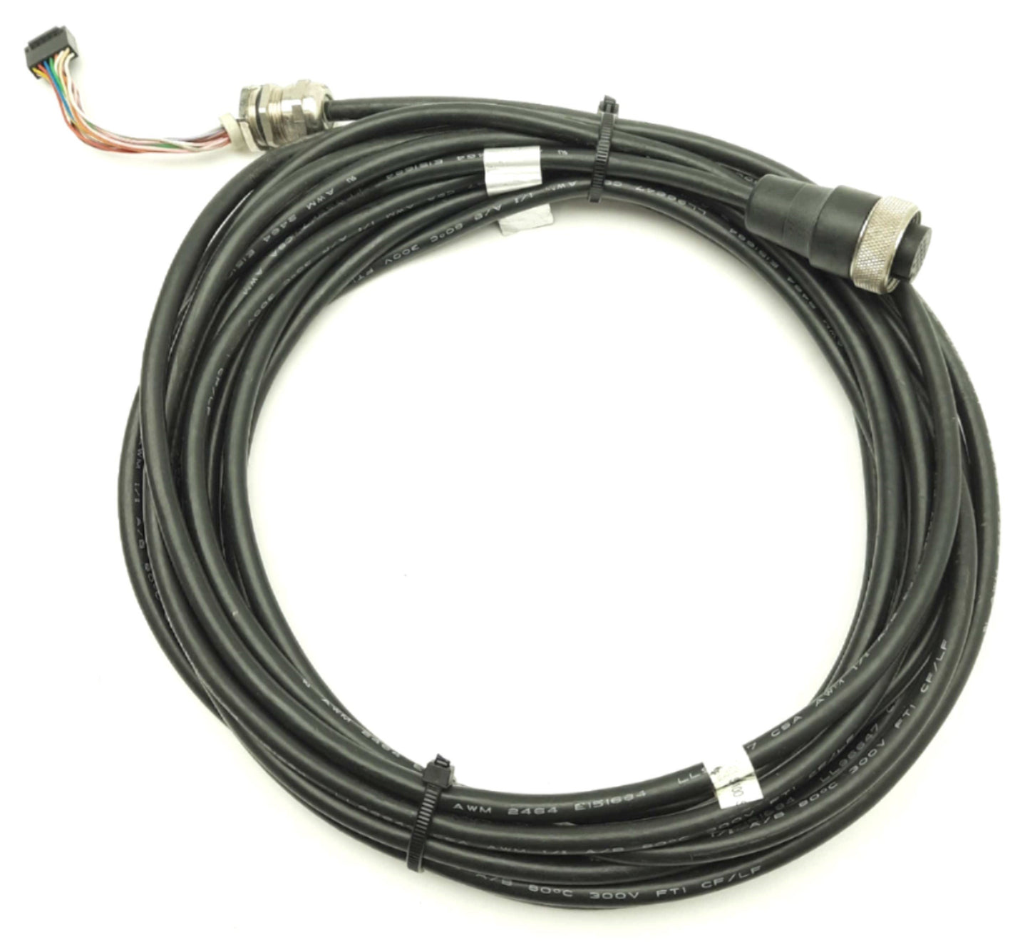 Used Omron STI 42660-0250 Light Curtain Transmitter Cable 15-Pin Round 14-Pin IDC 25'