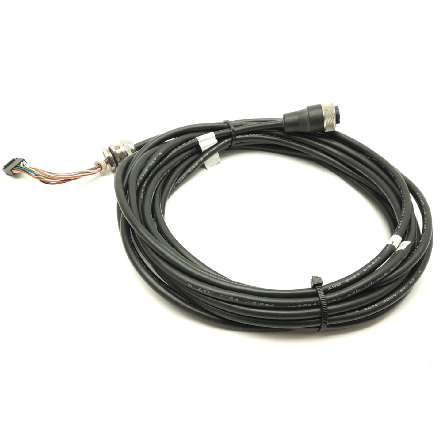 Used Omron STI 42660-0250 Light Curtain Transmitter Cable 15-Pin Round 14-Pin IDC 25'