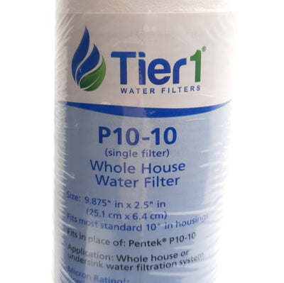 New – Open box Lot of 5 Tier1 P10-10 Whole House Water Filter 9.875" x 2.5", 10 Micron, 5 gpm