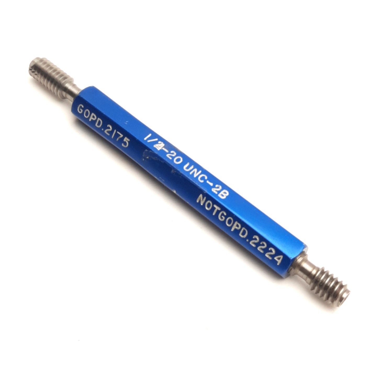 Used Ponam 1/4-20UNC-2B GONOGO Thread Plug Gage GOPD 0.2175 NOGOPD 0.2224