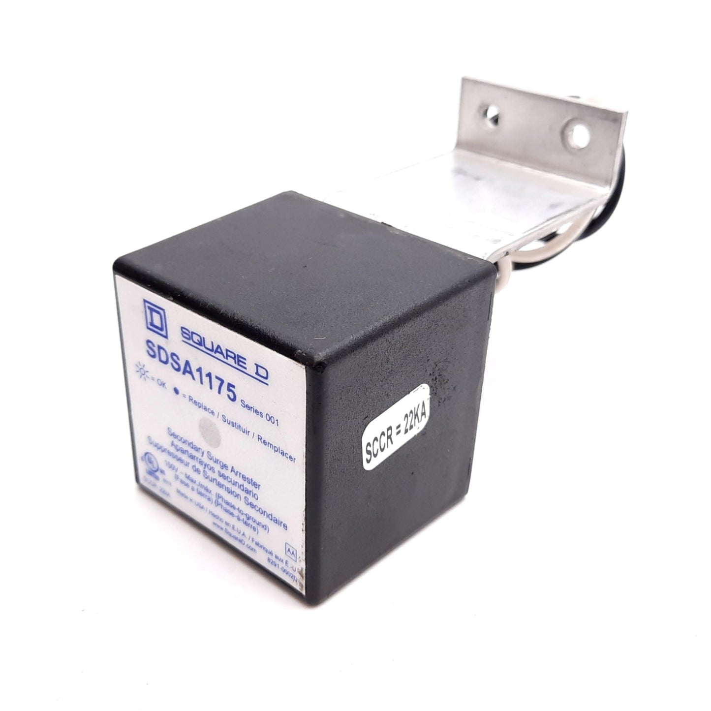 Used Square D SDSA1175 Secondary Surge Arrester, Rating: 120/240VAC, MCOV: 150V