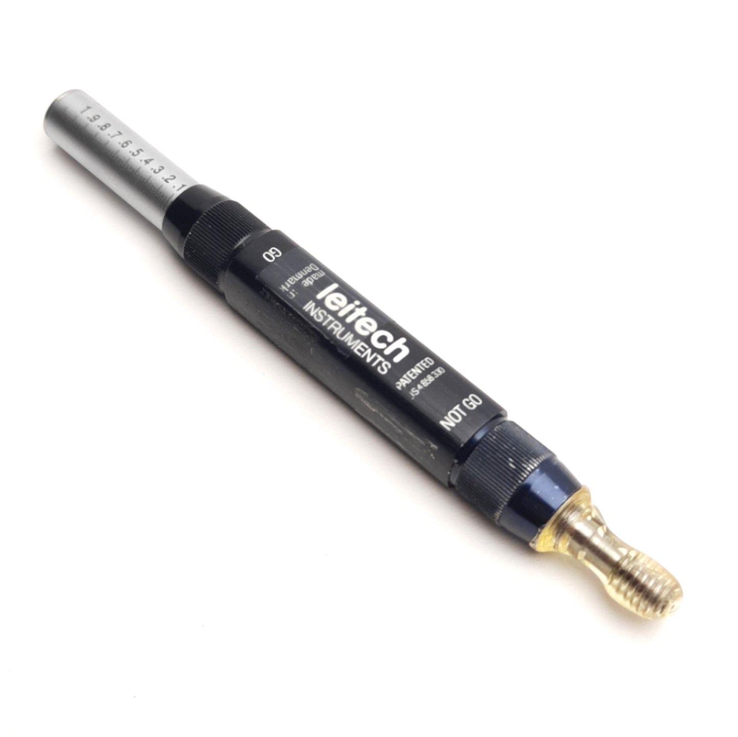 Used Leitech Instruments 10-24 UNC 2B Thread Gage w/ Handle, GOPD .1629 NOGOPD: .1672