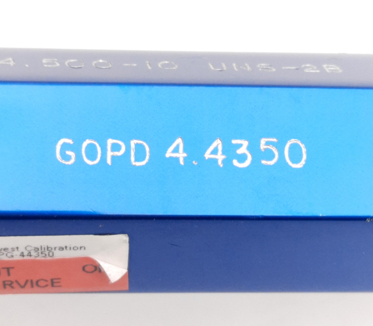 Used Ponam 4.500-10 UNS-2B GO Thread Plug Gage With Handle, GOPD 4.4350
