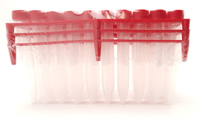 New 15ML Test / Specimen Tubes, Plastic, Comes in a Rack of 50