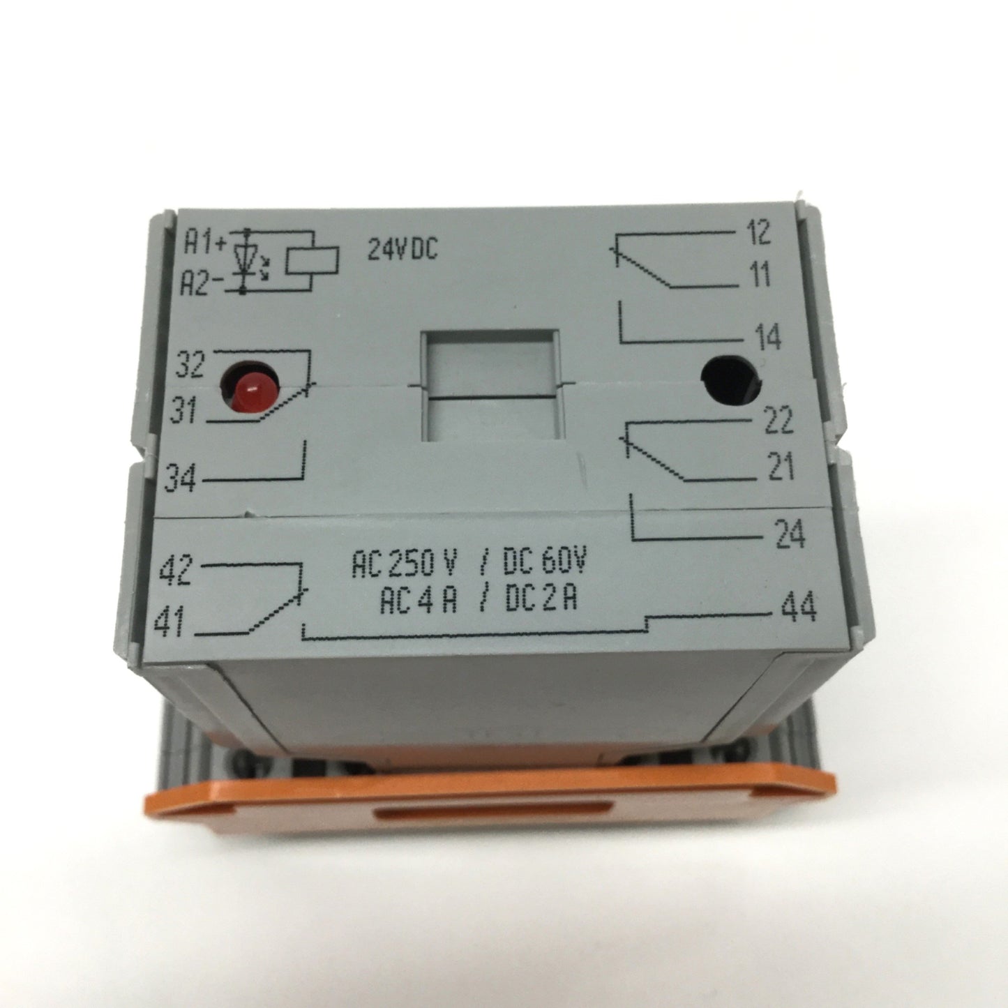 Used Wago 286-375 Plug-In Switching Relay Terminal Module 4PDT 4A, 24VDC Coil w/Base