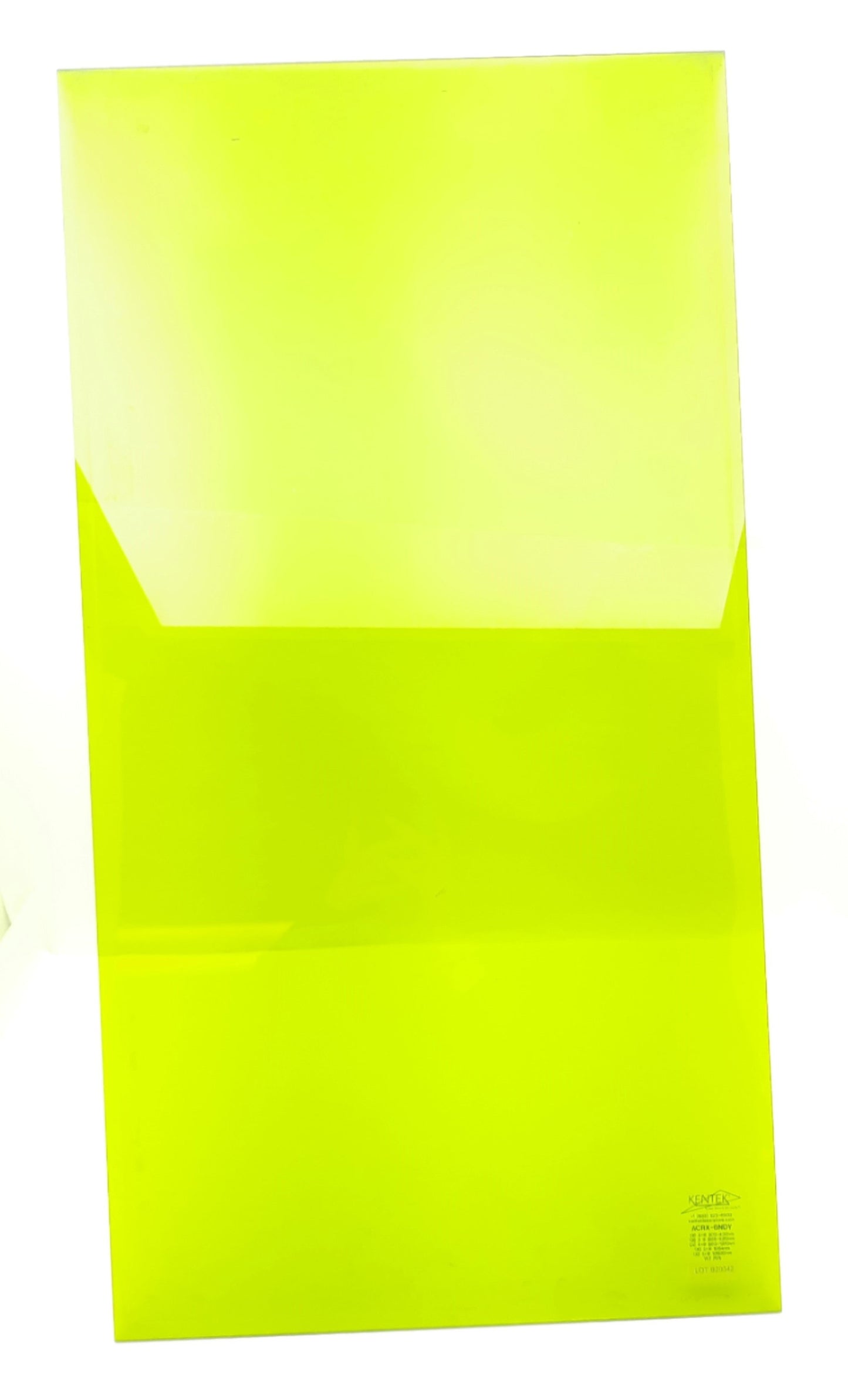 Used Kentek ACRX-6NDY Nd:YAG Acrylic Laser Window OD 6+ 1064nm 25.591 x 13.386 x 1/8"