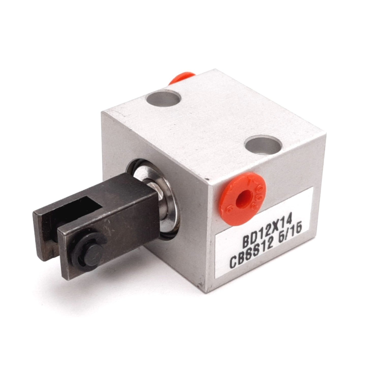 New Compact BD12X14 Air Cylinder, Double Rod, Bore 1/2", Stroke 1/4", 125psi, 10-32