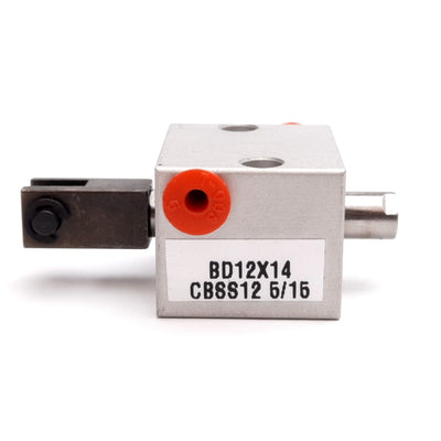 New Compact BD12X14 Air Cylinder, Double Rod, Bore 1/2", Stroke 1/4", 125psi, 10-32