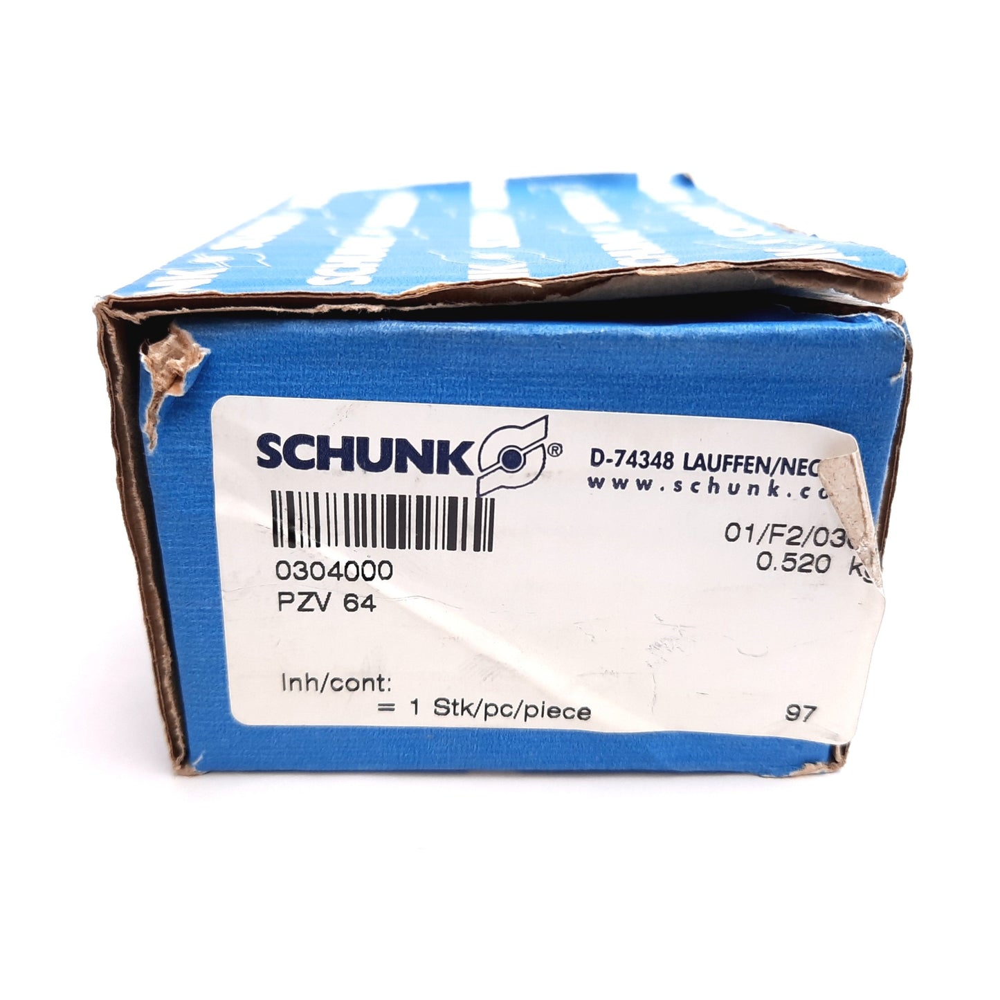 New Schunk PZV 64 Centric Gripper, 4-Finger, 4mm per Finger, 8bar, M5x0.8