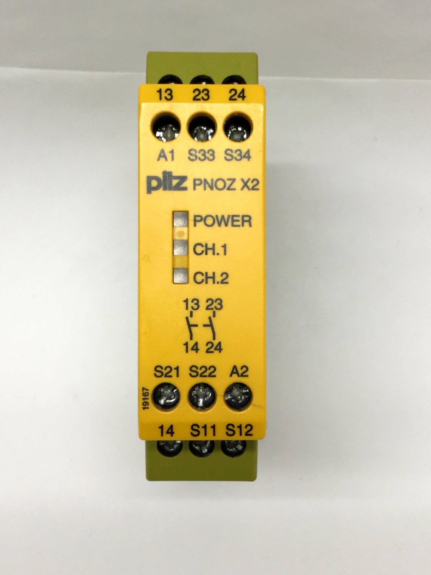 Used Pilz PNOZ X2 774303 E-STOP Relay Safety Gate Monitor Module 24VAC/DC 2N/O, 6A