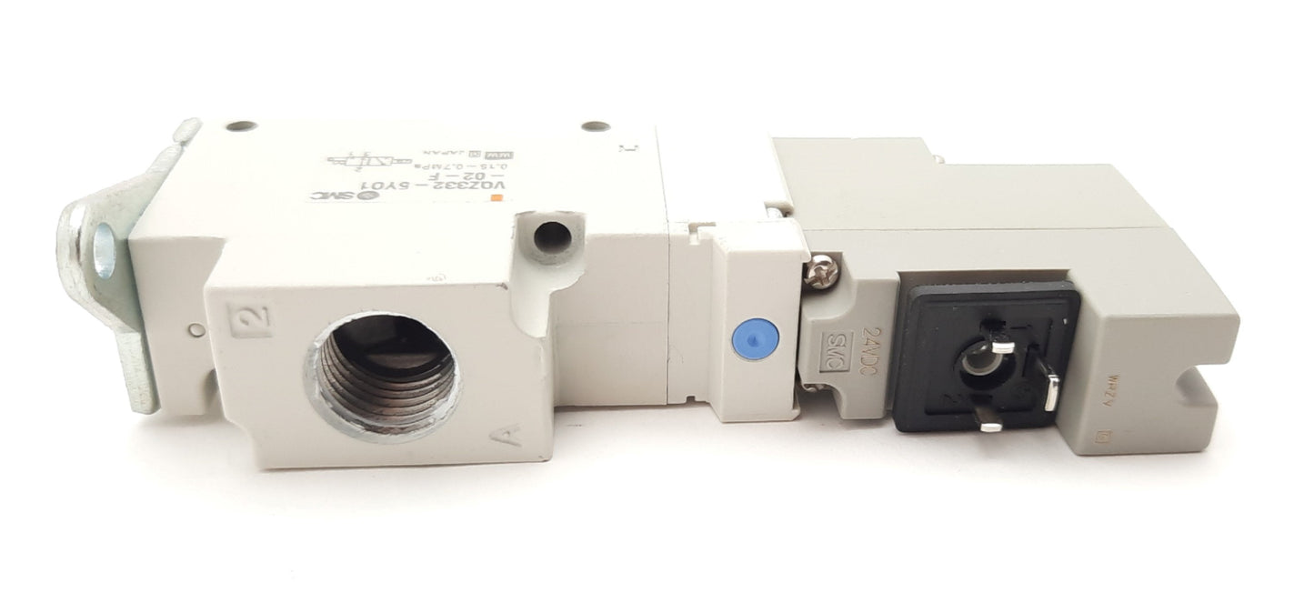 New SMC VQZ332-5YO1-02-F Solenoid Valve, 2-Position 3-Port, 24VDC 0.15-0.7MPa, Rc1/4
