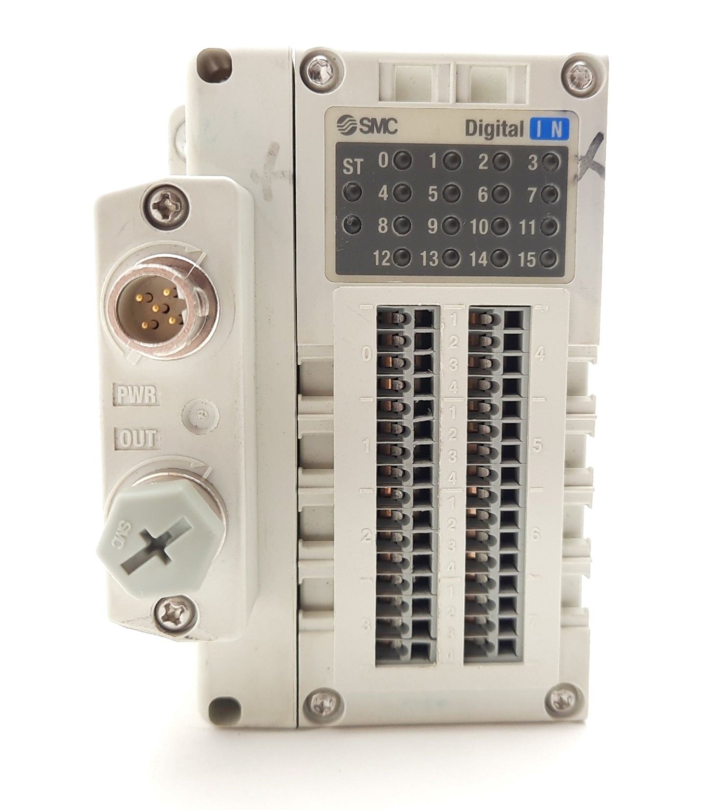 Used SMC EX600-DXPF Digital Input Module PNP 16 Inputs 24VDC 2A M12 5 Pin
