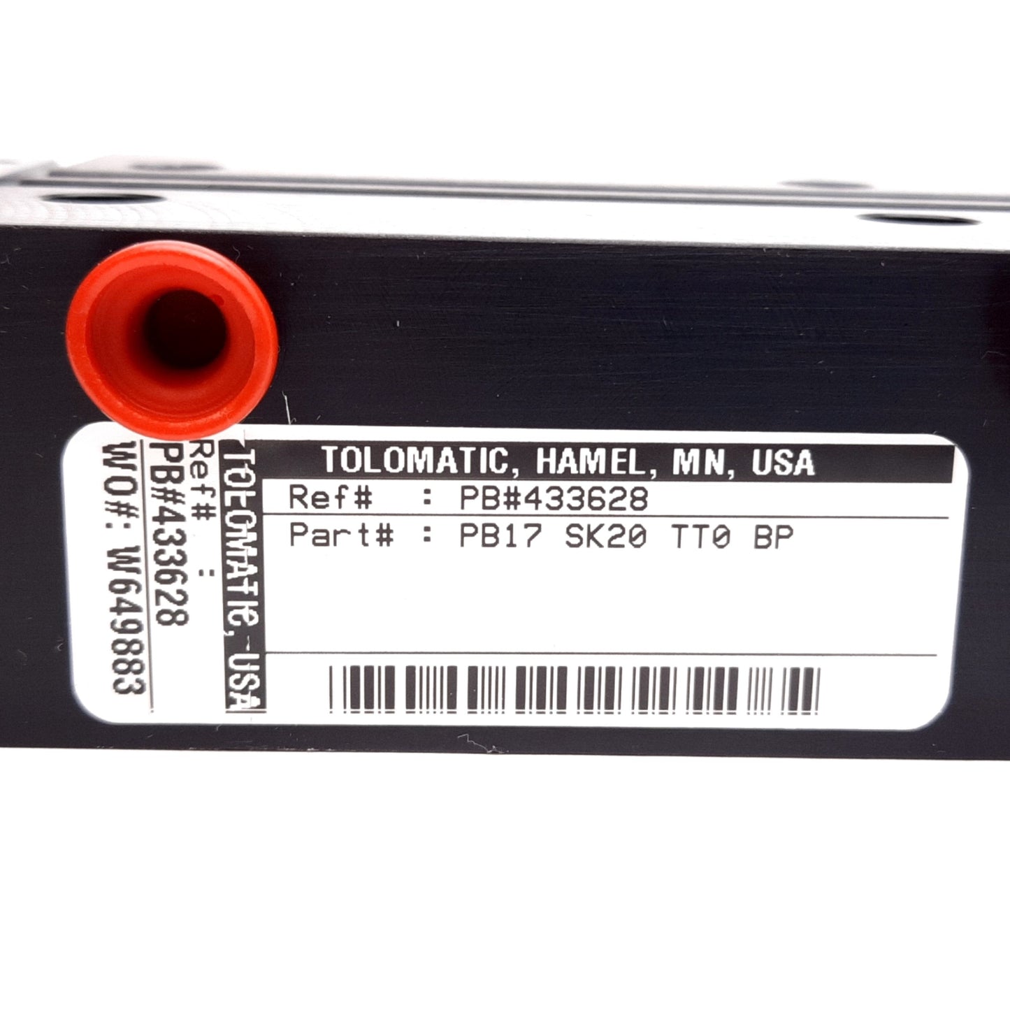 New Tolomatic PB17 SK20 TT0 BP Guided Cylinder, Bore: 1-1/16", Stroke: 2", 1/8" NPT