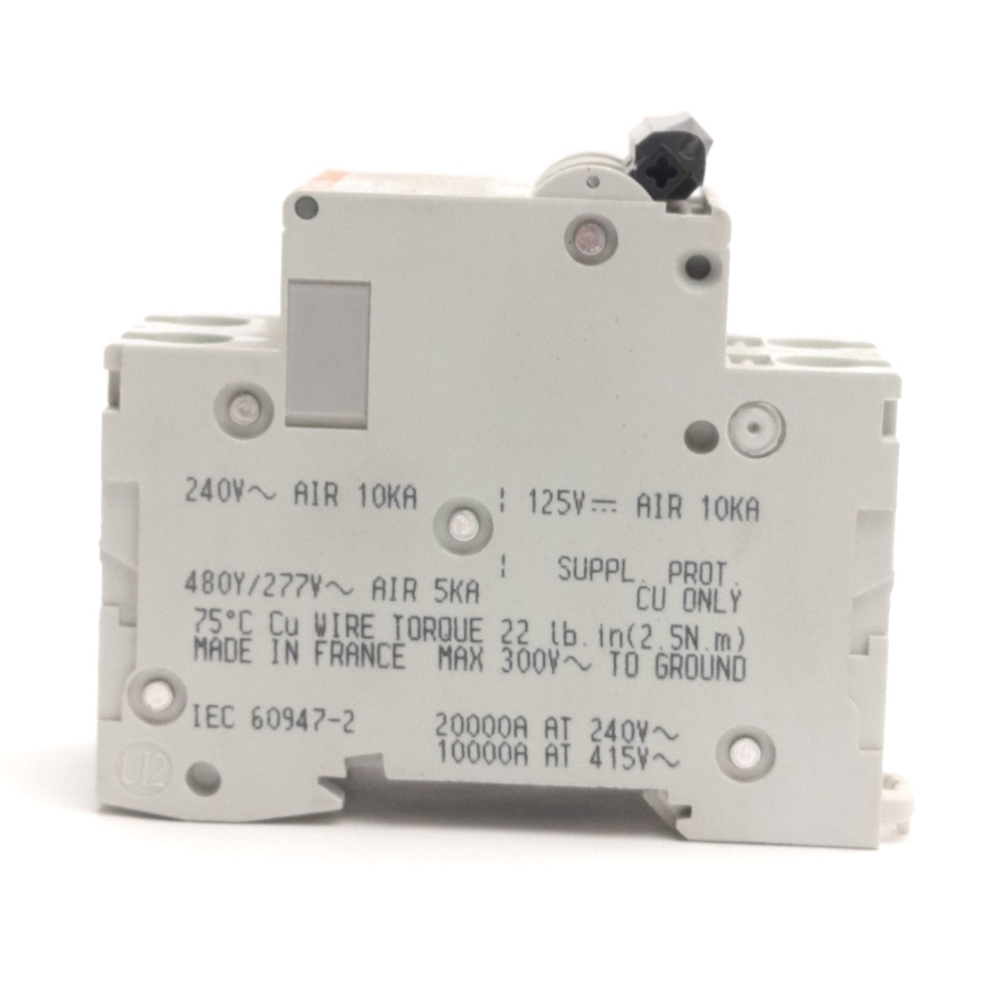 Used Merlin Gerin 17436 B15A Multi9 C60 Circuit Breaker, 15A, 480/277V AC, 125V DC
