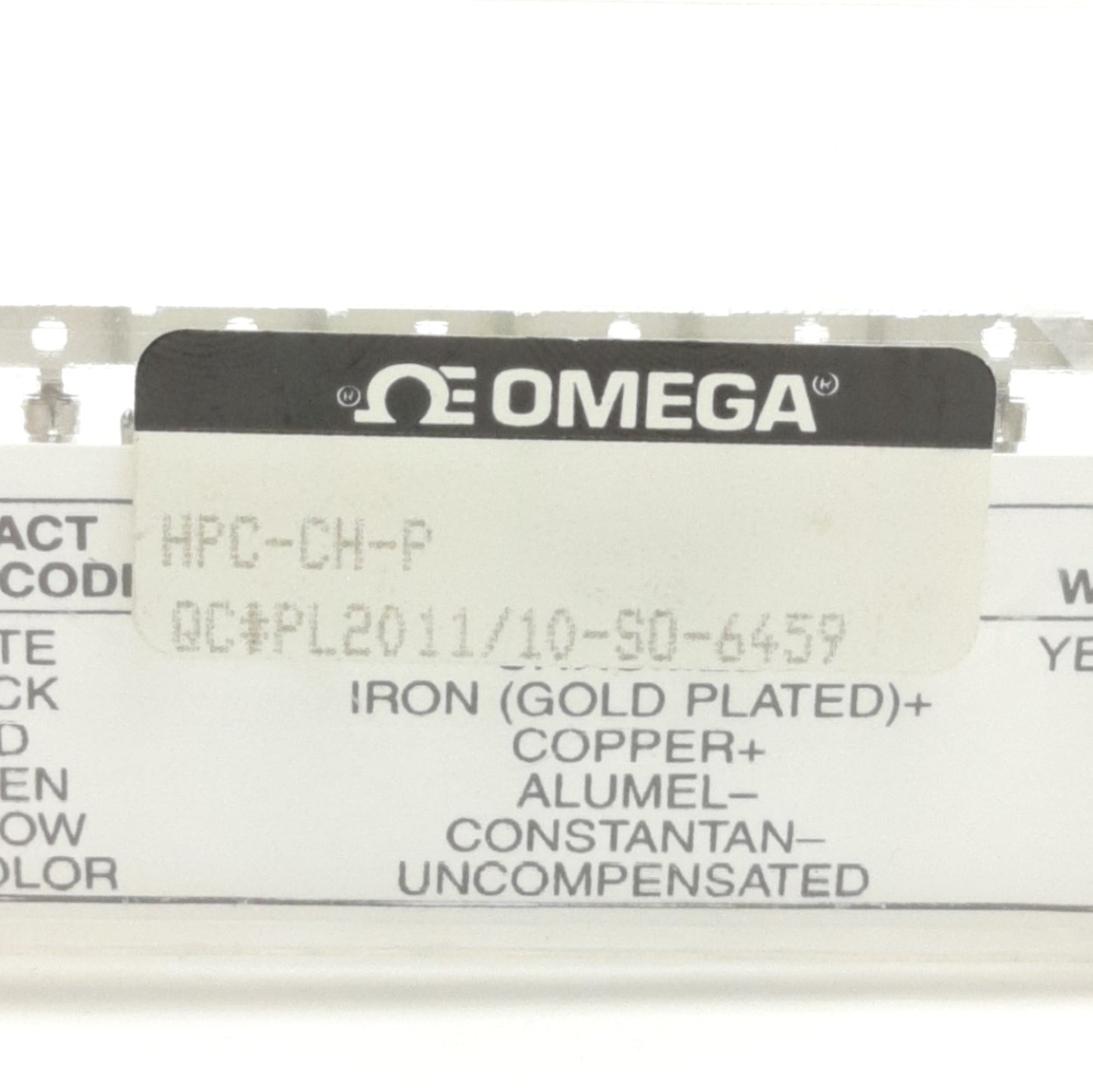 New – Open box Omega Engineering HPC-CH-P Thermocouple Pin Contact, Hollow Core, White, Male