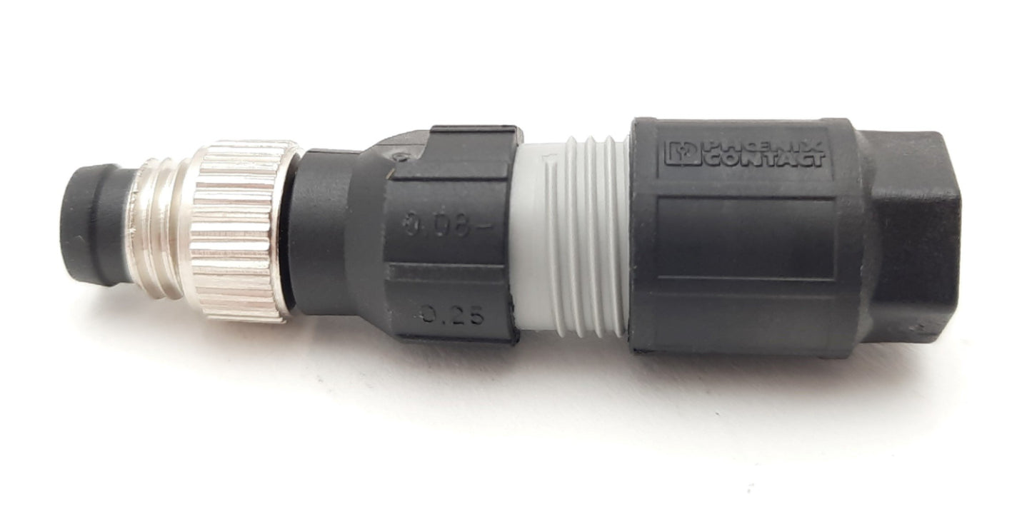 New Lot of 2 Phoenix Contact SACC-M 8MS-3QO-0,5-M Circular Metric Connectors 3 Pin