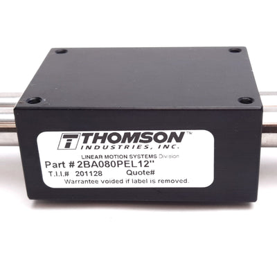 New Thomson 2BA080PEL12 Linear Guide, Twin Shaft, Travel: 8", Load: 50 lbs Max