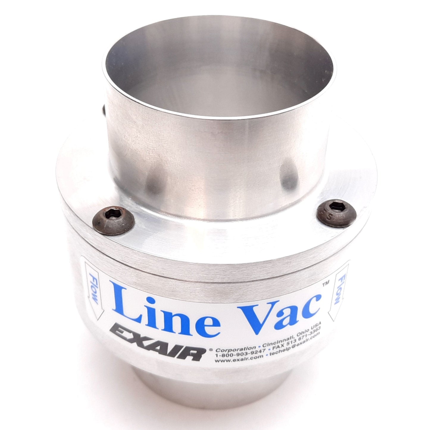 New Exair 6085 Line Vac Vacuum Generator, 2-1/2", Vacuum Port: 3/8" NPT, 250psi Max