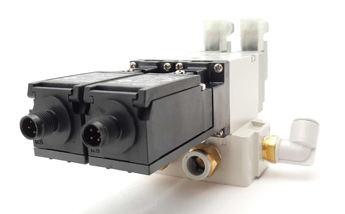 New SMC VP544-5DZ1-03-M-X538 Dual Solenoid Valve Assembly w/ Manifold Base 24VDC