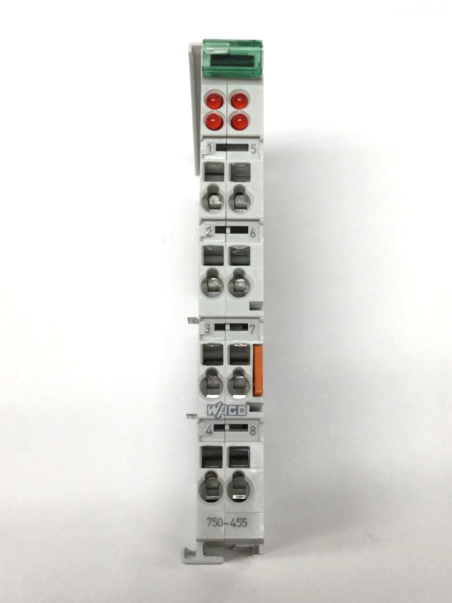 Used Wago 750-455 Analog Current Input Module, 4-20mA, 12-bit, 4-Channel, 24VDC
