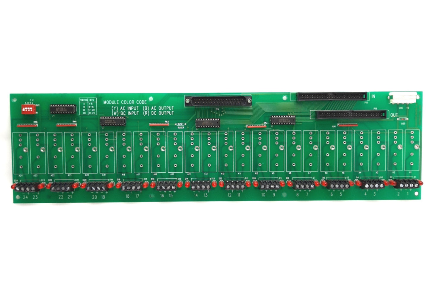 Used Computer Boards SSR-RACK24 Solid-State Relay Backplane 24-Channel, 5V DC Logic