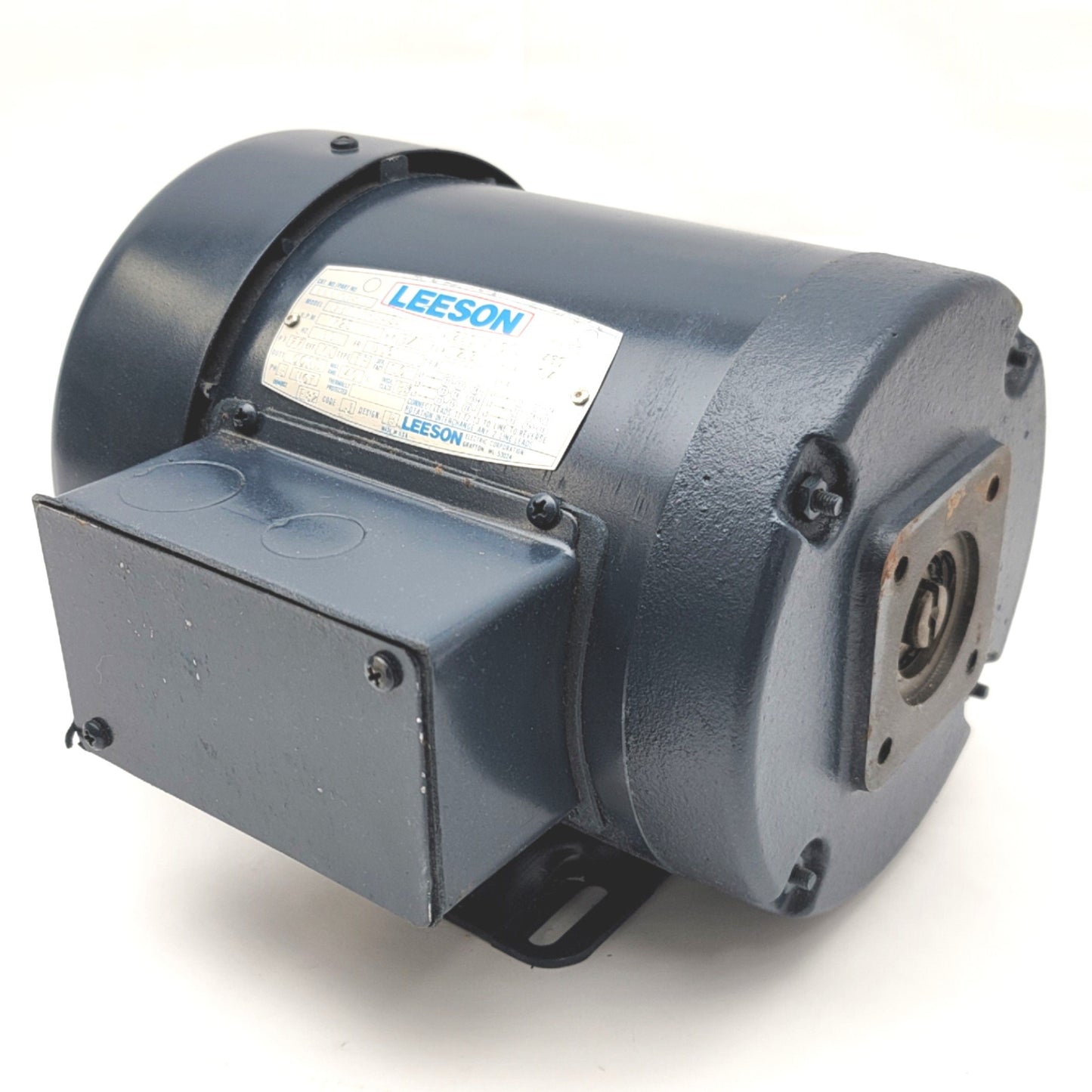 Used Leeson C6T17FB45A 111176-00 AC Motor 3/4HP, 220-240/460VVAC, 2.8/1.4A, D56