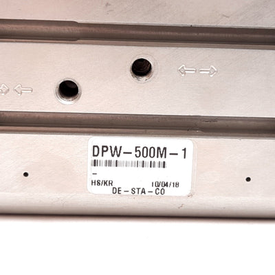 Used Destaco DPW-500M-1 Pneumatic Parallel Gripper, Bore: 1.25", Stroke: 1.5", M5x0.8
