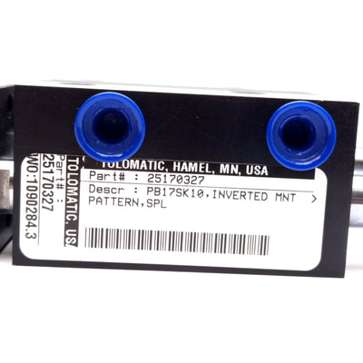 New Tolomatic PB17 SK10 Guided Cylinder, Bore: 1-1/16", Stroke: 1", 1/8" NPT