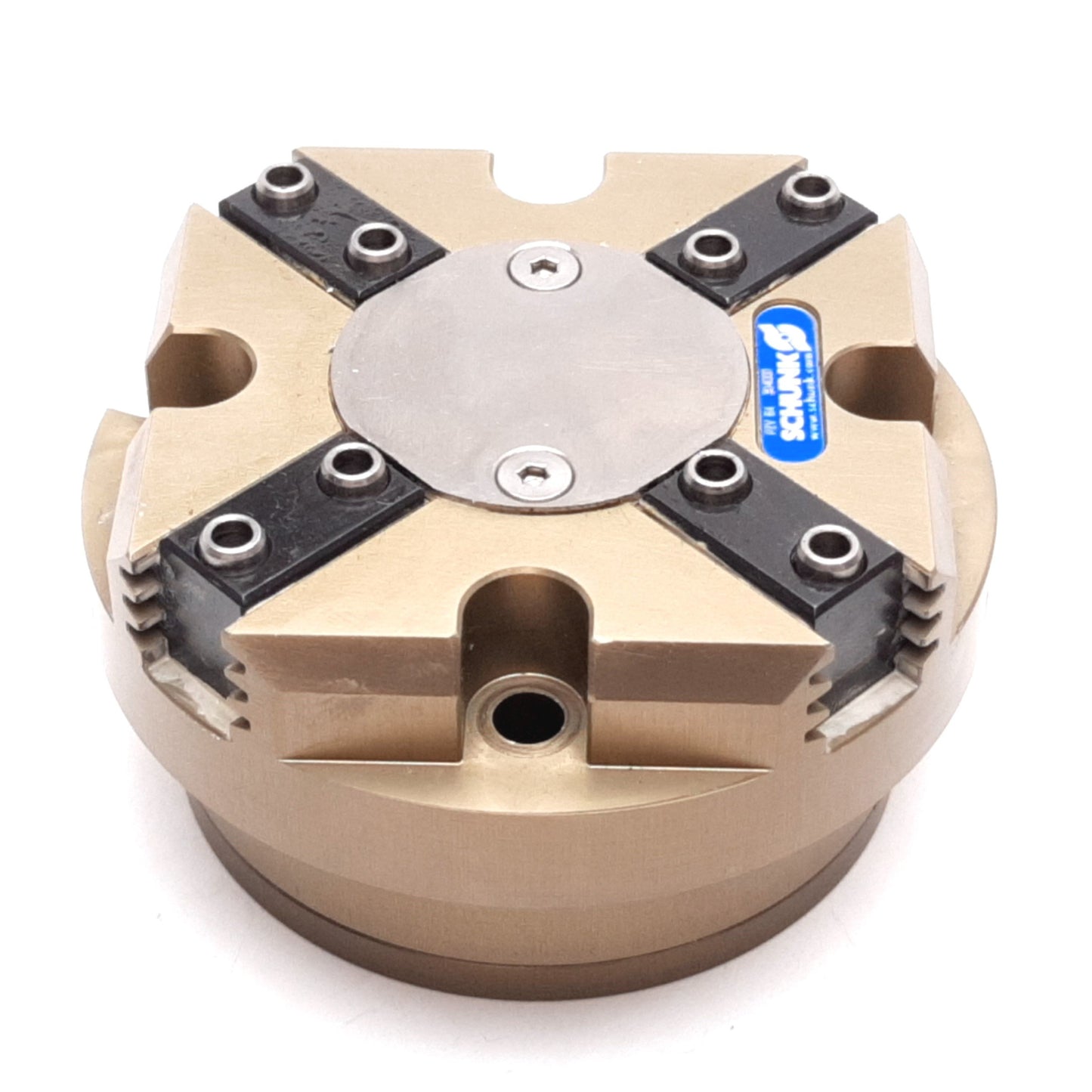 Used Schunk PZV 64 Centric Gripper, 4-Finger, 4mm per Finger, 8 bar, M5x0.8