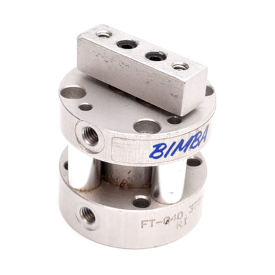 Used Bimba FT-040.375-V Flat-II Non-Rotating Air Cylinder, Bore: 3/4", Stroke: 3/8"