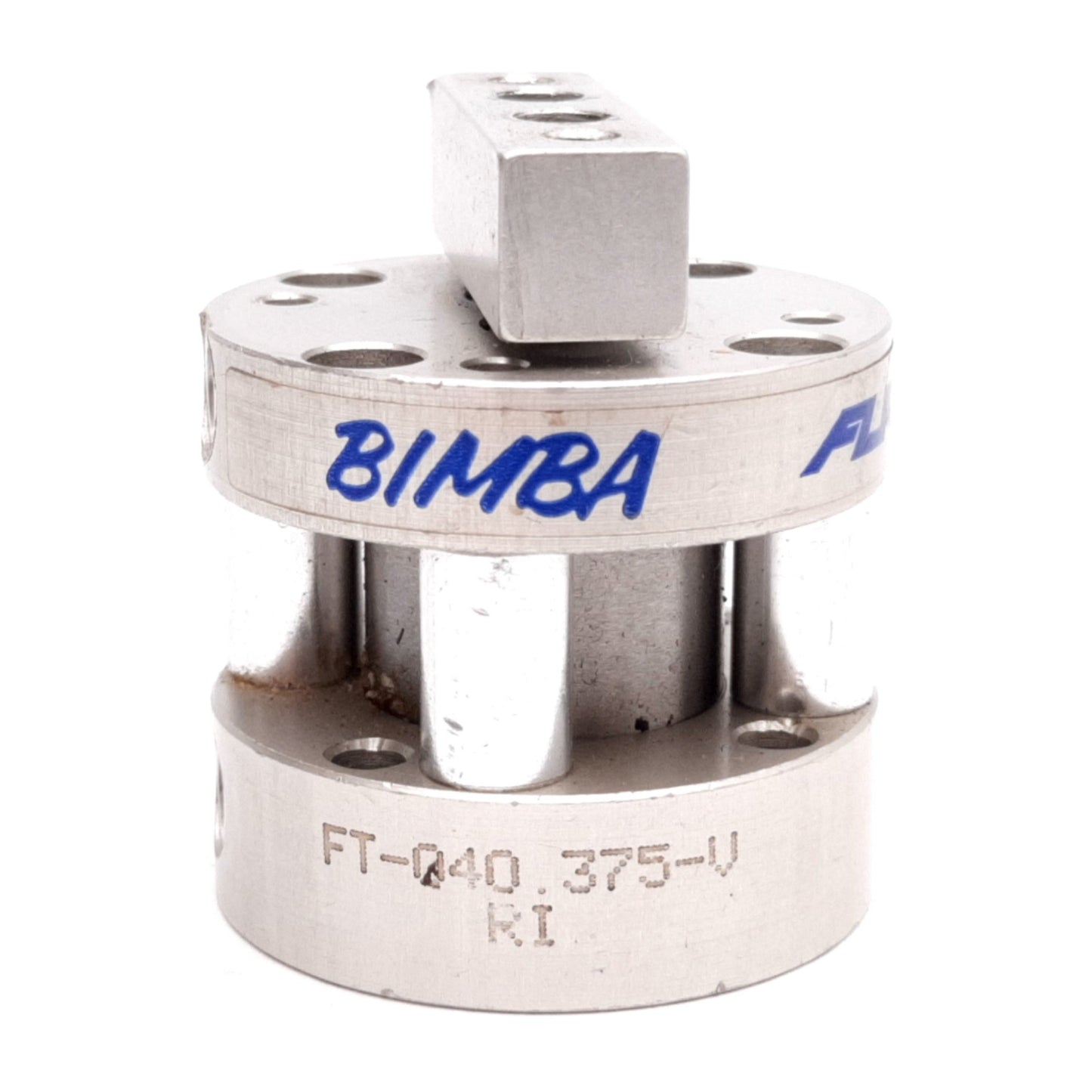 Used Bimba FT-040.375-V Flat-II Non-Rotating Air Cylinder, Bore: 3/4", Stroke: 3/8"