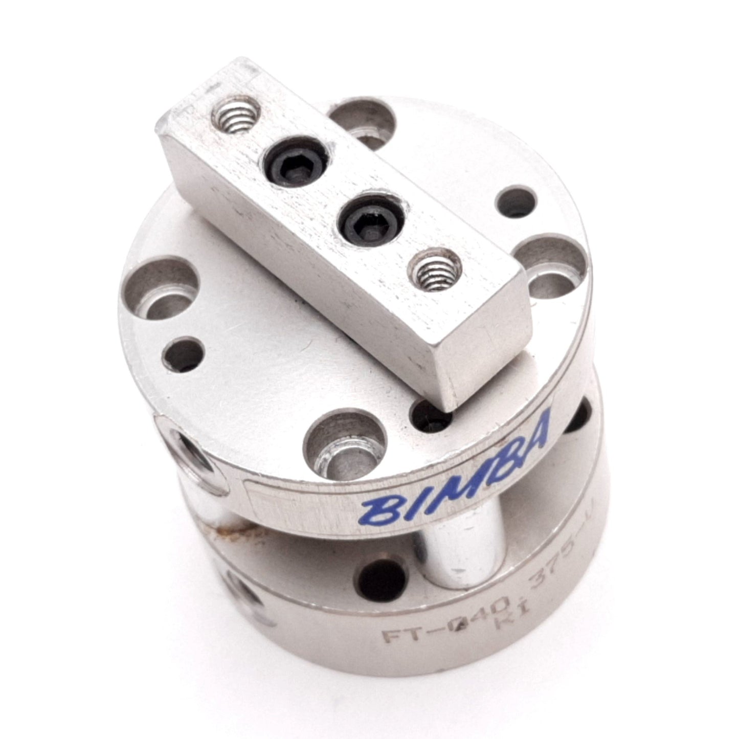 Used Bimba FT-040.375-V Flat-II Non-Rotating Air Cylinder, Bore: 3/4", Stroke: 3/8"