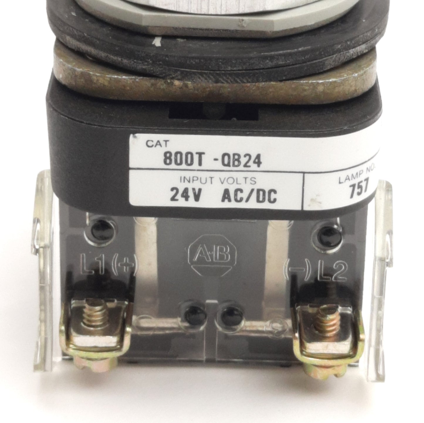 Used Allen Bradley 800T-QB24G Illuminated Pushbutton, Momentary, Green, 600V 10A