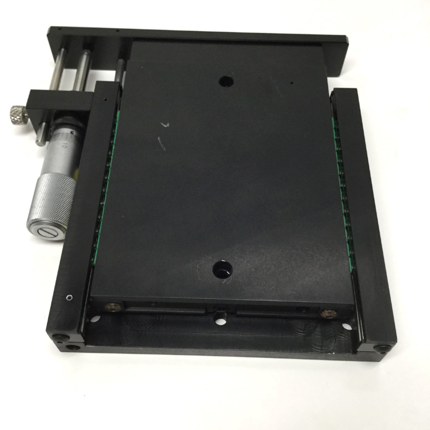 Used Parker 4416 Linear Ball Bearing Micrometer 1-Axis Positioner 5" Stage, 1" Travel