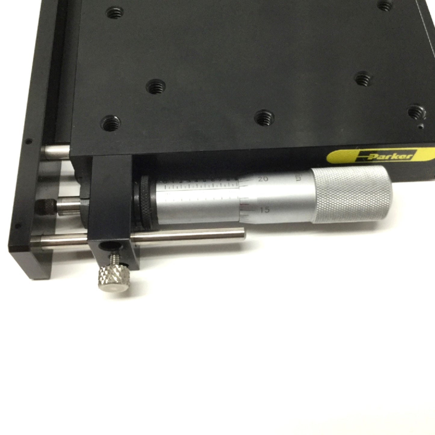 Used Parker 4416 Linear Ball Bearing Micrometer 1-Axis Positioner 5" Stage, 1" Travel