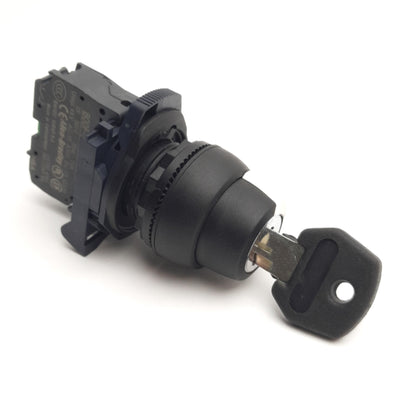 Used Allen Bradley 800FP-KM21 22mm Keyed Selector Switch, 2-Position 1NO, w/Key