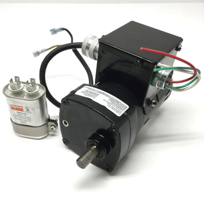 Used Dayton 6A195B Split Capacitor AC Gearmotor 115VAC, 1/20HP, 17:1 Ratio, 95RPM