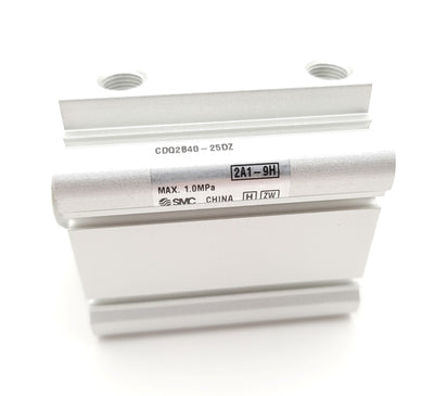 New SMC CDQ2B40-25DZ Compact Cylinder Double Acting 1.0MPa, 40mm Bore, 25mm Stroke