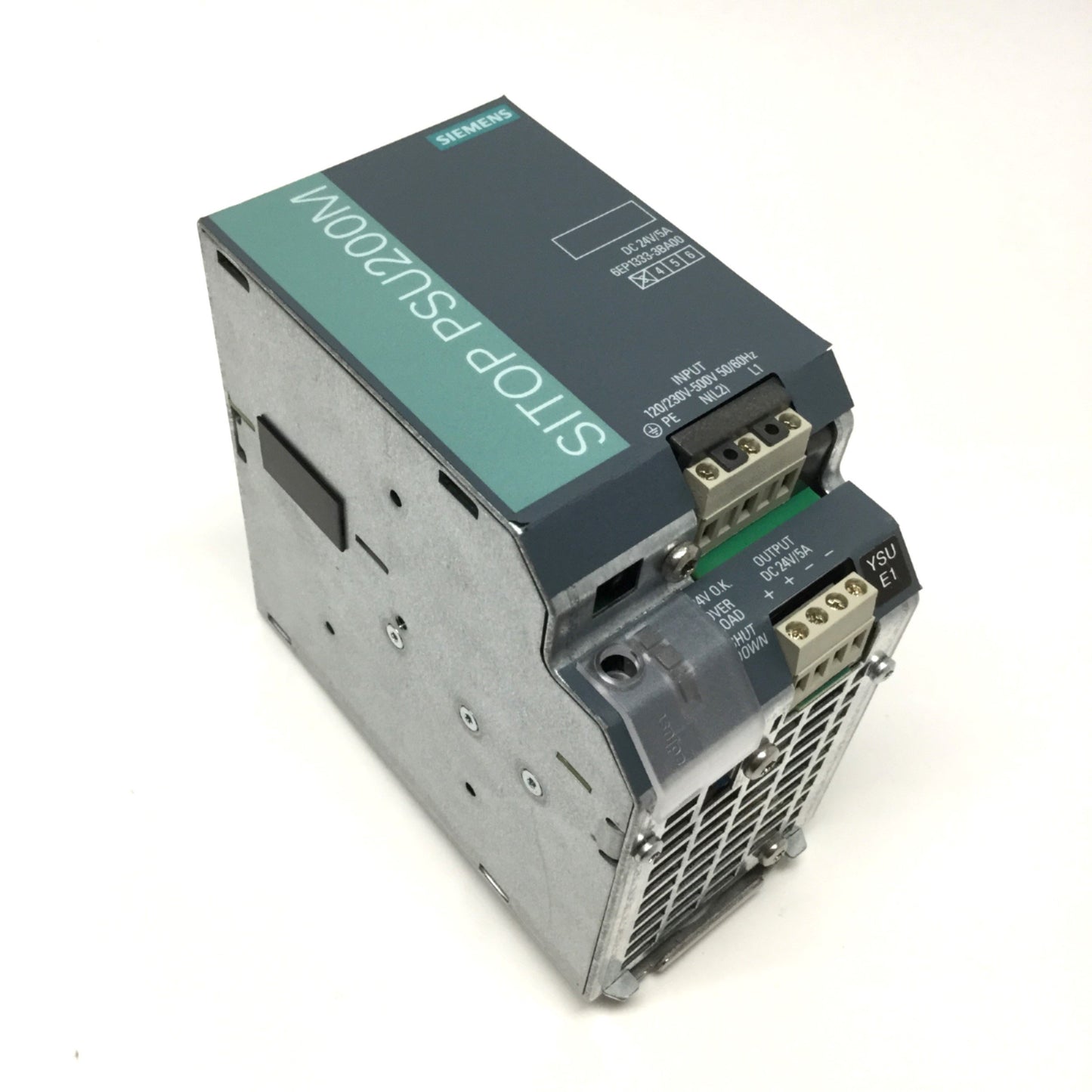 Used Siemens 6EP1333-3BA00 SITOP Power Supply 120/230-500VAC In, 24VDC 5A Out