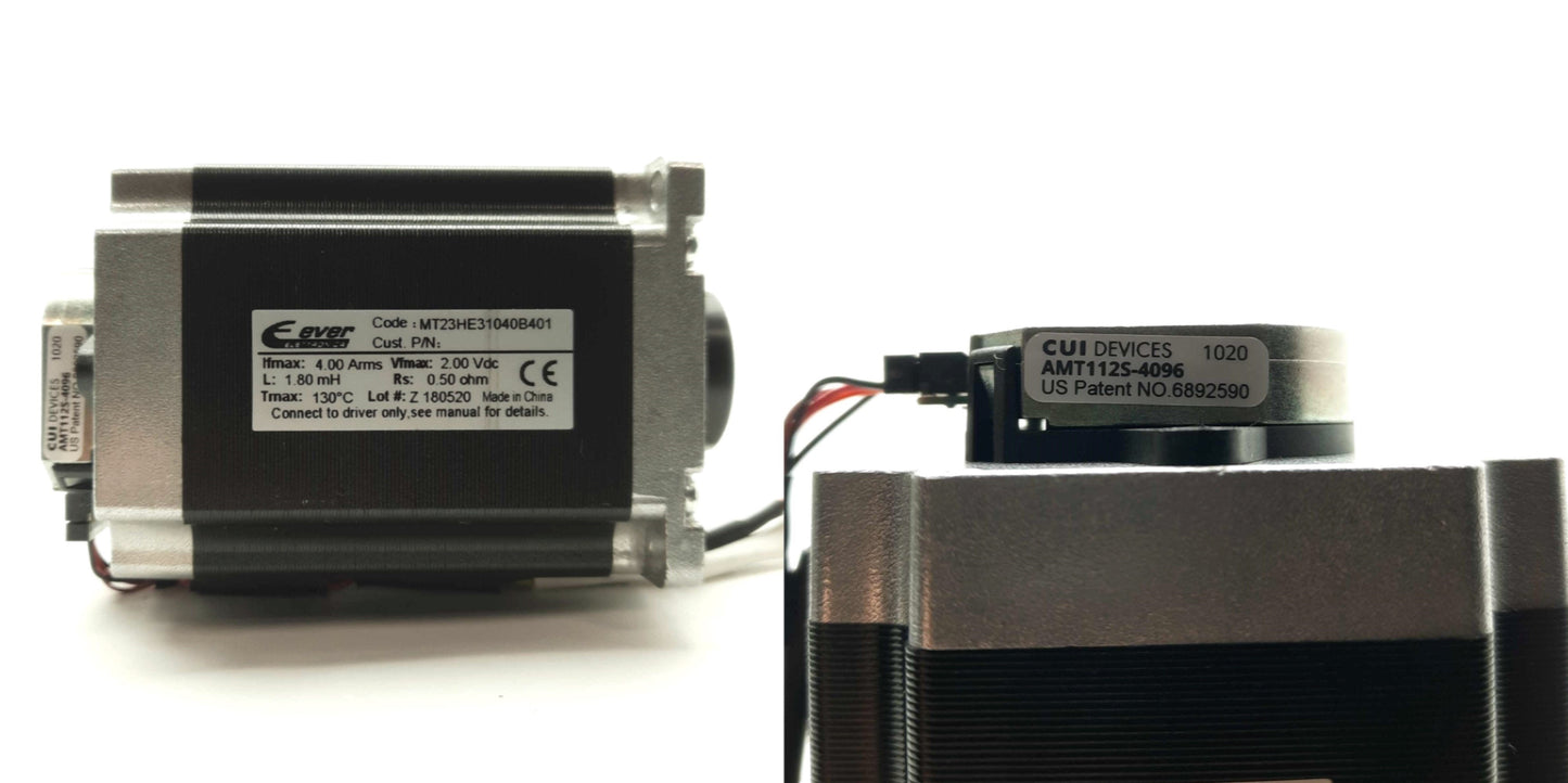 Used Videojet MT23HE31040B401 Stepper w/CUI AMT1125-4096 Encoder for Dataflex 6530