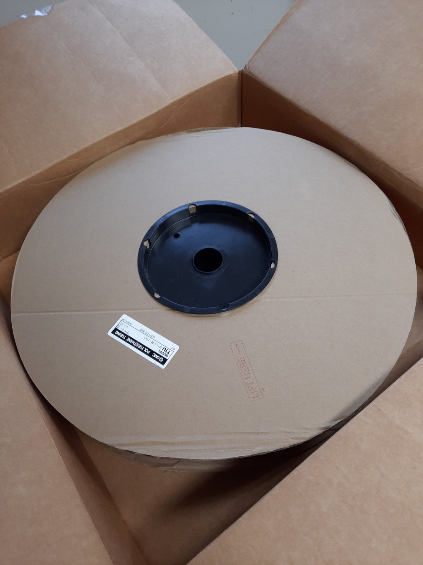 New SMC TIUB11YR-153 Polyurethane Tubing 3/8" OD, 0.25" ID, Orange, 500Ft