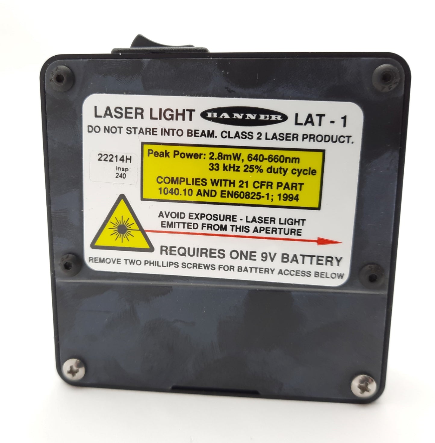 New Banner LAT-1 Laser Alignment Tool Class 2 Laser Visible Red 640-660nm, 2.8 mW