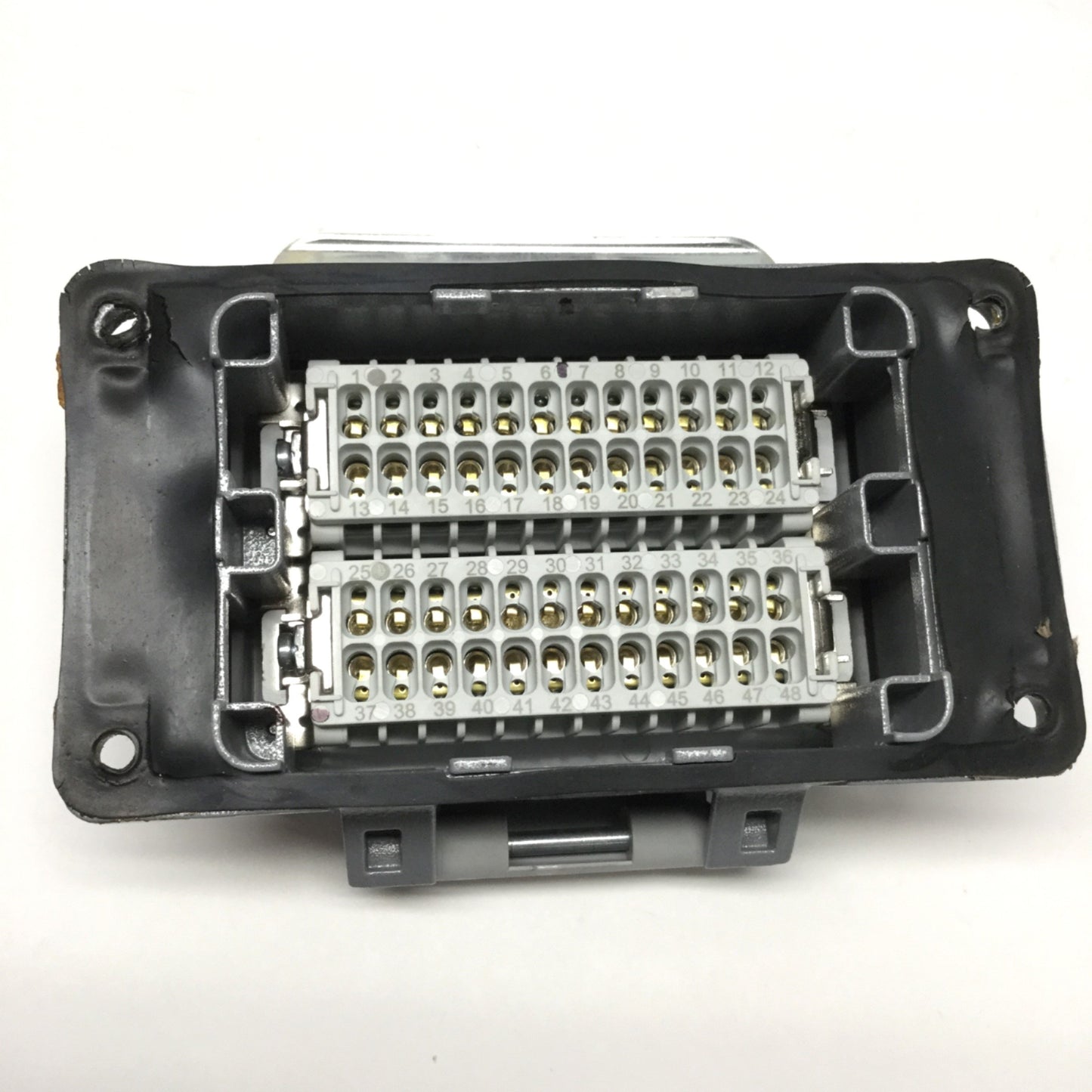 Used Walther PB448/MS248 Panel Mount Connector Housing w/48-Pole Male Plug Insert