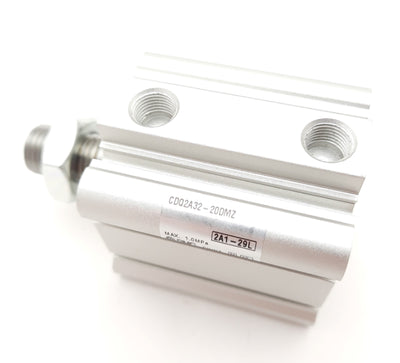 New SMC CDQ2A32-20DMZ Double Acting Cylinder 1.0MPa, 32mm Bore, 20mm Stroke