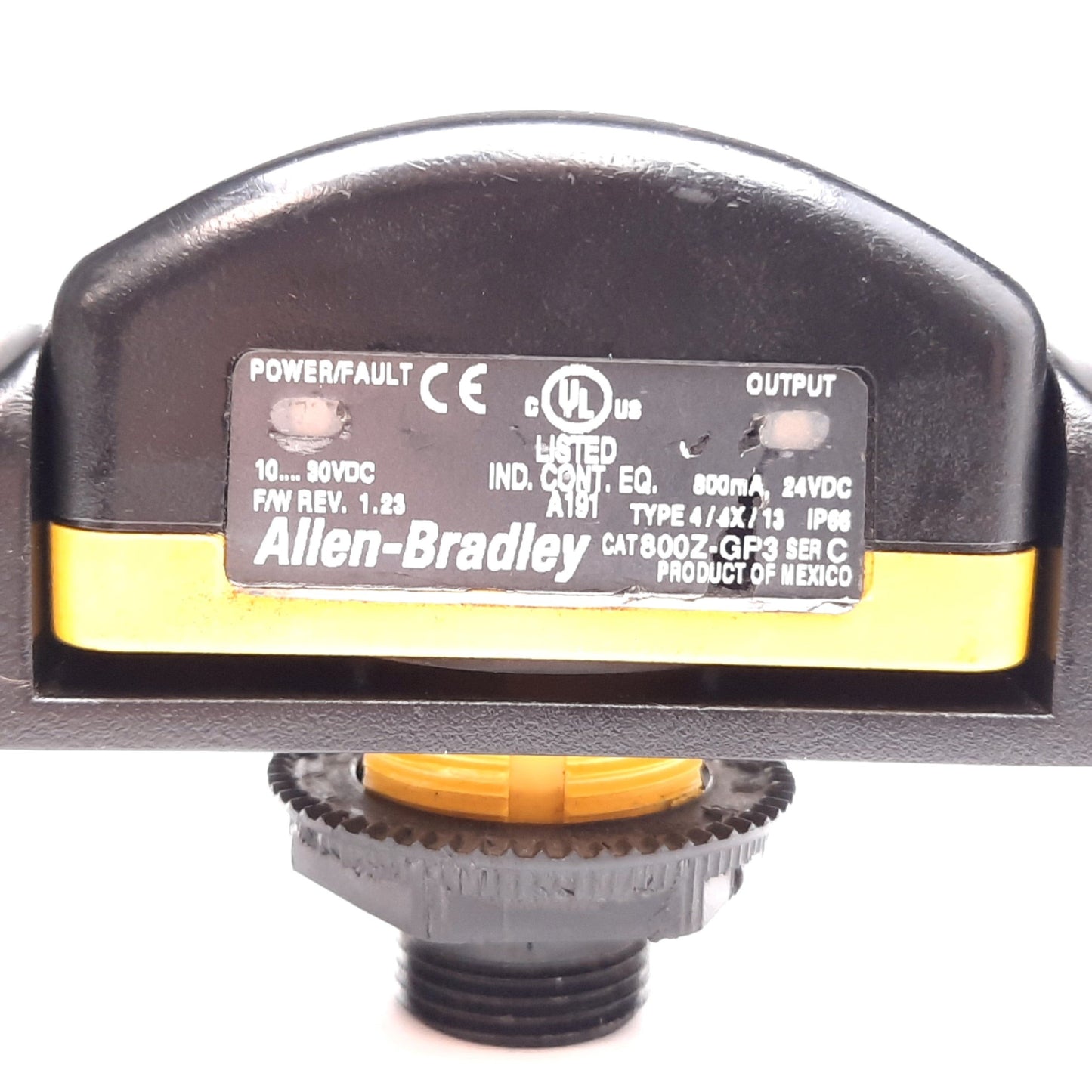 Used Allen Bradley 800Z-GP3Q4B Zero-Force Touch Button Switch, 10-30VDC, 24VDC, 4-Pin