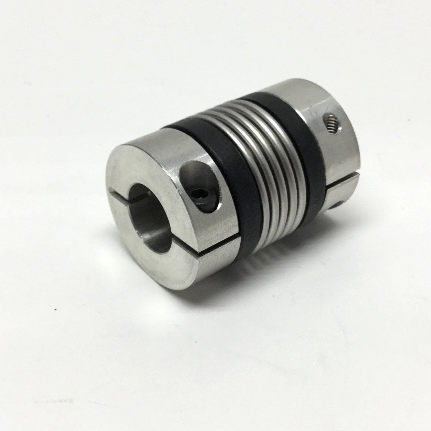 Used R+W MK2/45/46/6.35/15 Flexible Bellow Coupling 15mm x 1/4" Bores, Ø32mm x 46mm L